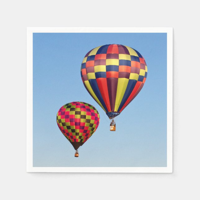 Serviettes Jetables Ballons à air chaud (Devant)
