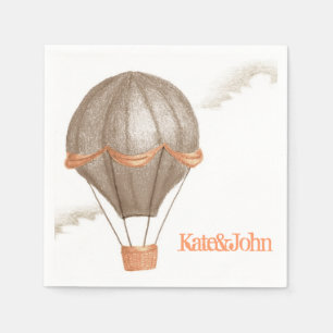Serviettes Jetables Balloon à air chaud Vintage Whimsical