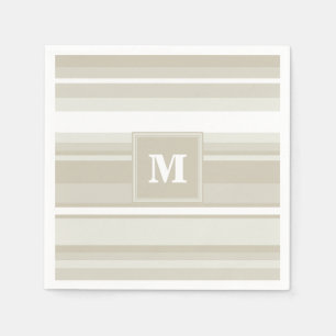 Serviettes Jetables Bandes de grès monogramme