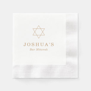 Serviettes Jetables Barre d'or Mitzvah