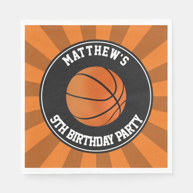 Serviettes Jetables Basketball Party Papier déjeuner Napkins (Devant)