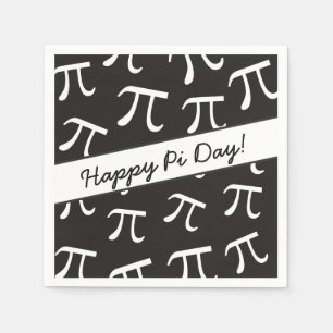 Serviettes Jetables Beaucoup de Pi - Math - Happy Pi Day Papier