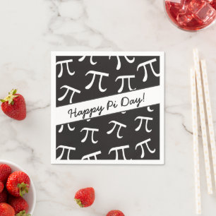 Serviettes Jetables Beaucoup de Pi - Math - Joyeux jour de Pi Serviett