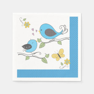 Serviettes Jetables Bébé Birdies Douche serviettes-garçon