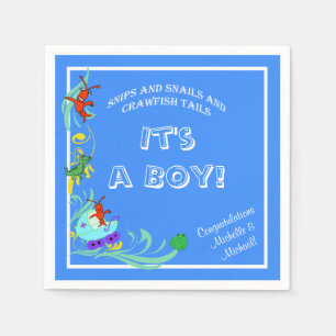 Serviettes Jetables Bébé mignon de Cajun d'écrevisses
