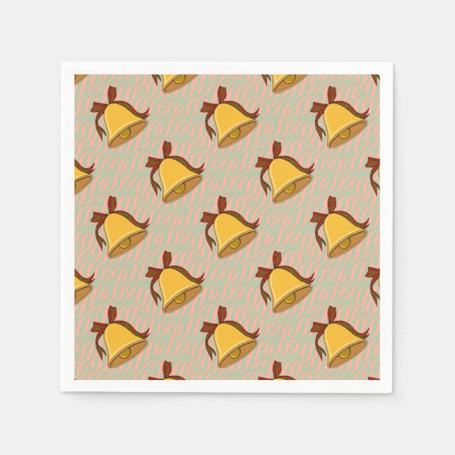 Serviettes Jetables Bell et Bow (Devant)
