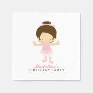 Serviettes Jetables Belle Danse de Ballet Fête d'Anniversaire