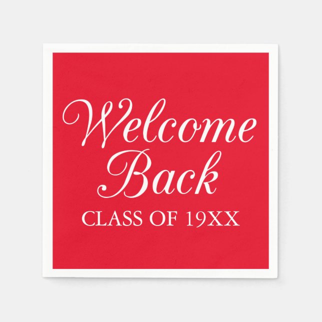 Serviettes Jetables Bienvenue Classe de retour (Devant)