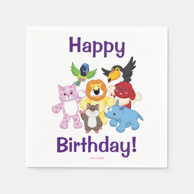 Serviettes Jetables Bienvenue sur Webkinz ! (Devant)