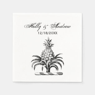 Serviettes Jetables Blason Préparatoire de l'Arbre de Pineapple Armoir