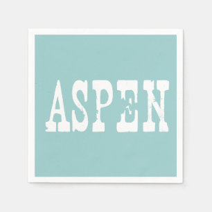 Serviettes Jetables Bleu d'Aspen