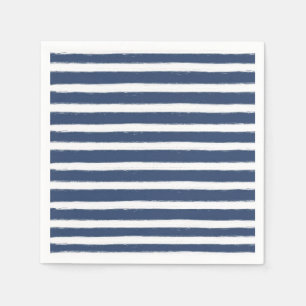 Serviettes Jetables Bleu et blanc de la marine