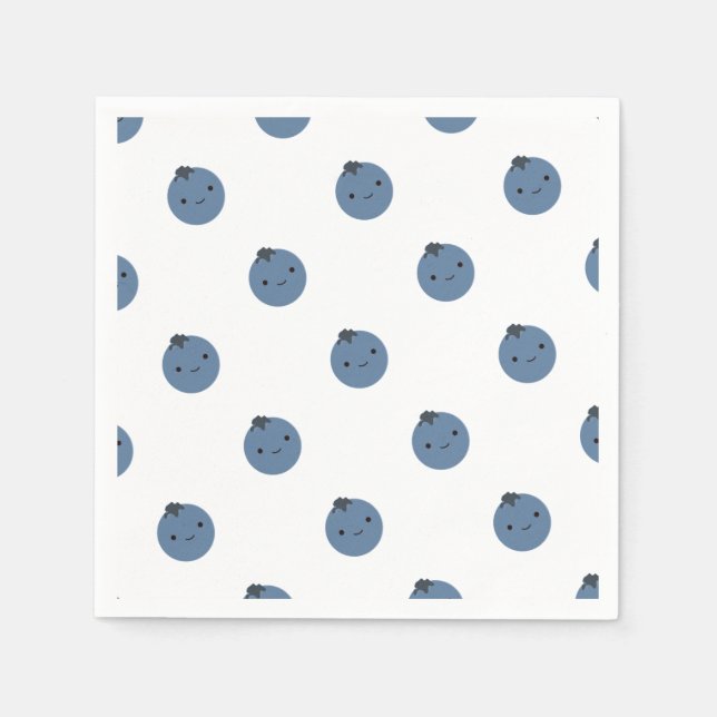 Serviettes Jetables Bleu mou (Devant)