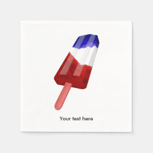 Serviettes Jetables Bloc de glace bleu et blanc patriotique