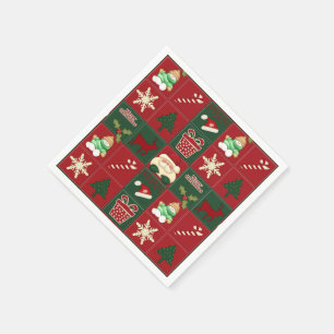 Serviettes Jetables Blocs de Noël-PAPIER NAPKINS