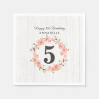 Bois blanc et bracelet de fleurs Wreath Joyeux ann