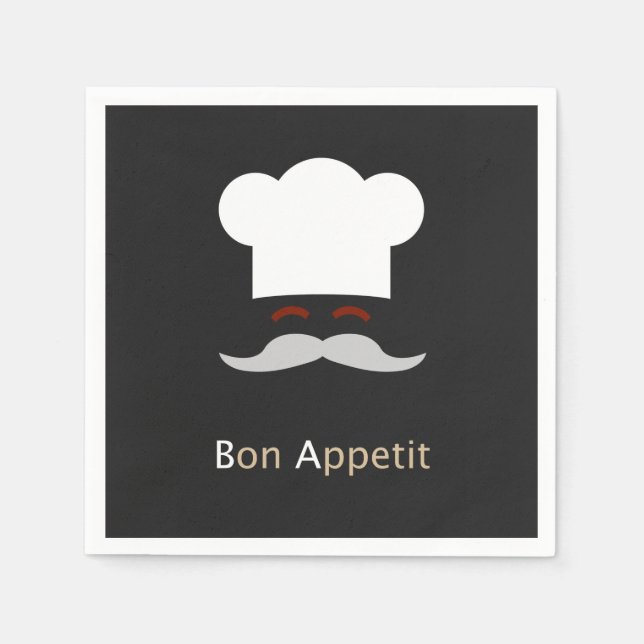 Serviettes Jetables Bon Appetit Chef (Devant)