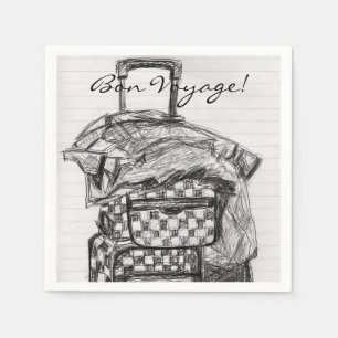 Serviettes Jetables Bon Voyage Papier à bagages Napkin