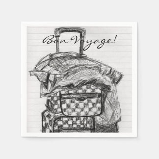 Serviettes Jetables Bon Voyage Papier à bagages Napkin