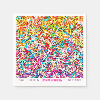 Serviettes Jetables Bonbons Thème Partie Napkin Sprinkles Sweet 16