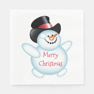 Serviettes Jetables Bonhomme de neige
