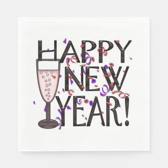 Serviettes Jetables Bonne année (Devant)