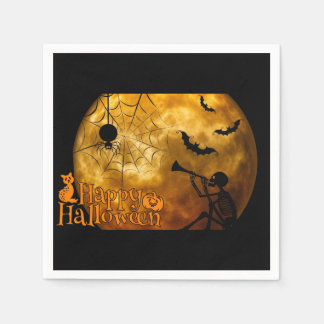 Serviettes Jetables Bonne Pleine lune d'Halloween