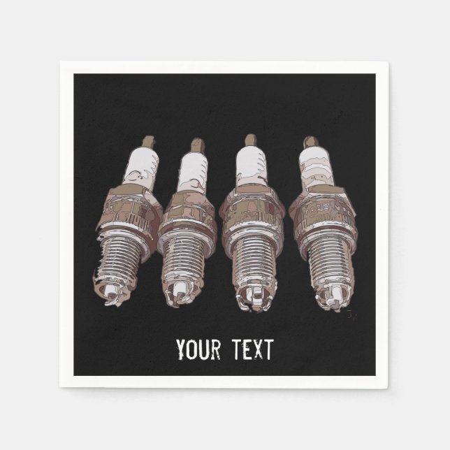 Serviettes Jetables Bouchons d'allumage du moteur (Devant)