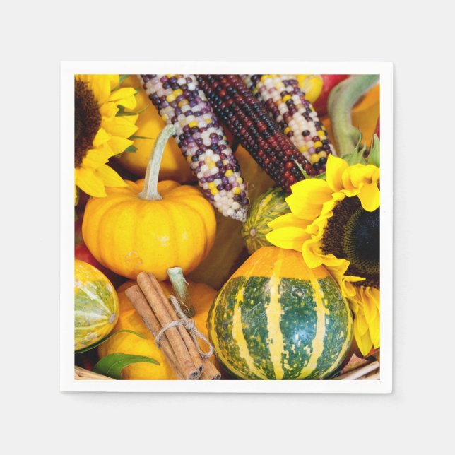 Serviettes Jetables Bounty d'automne (Devant)