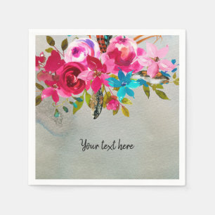 Serviettes Jetables Bouquet de fleurs pour toutes les occasions