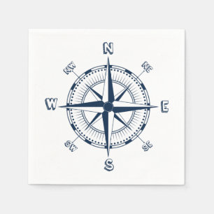 Serviettes Jetables Boussole nautique