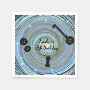 Serviettes Jetables Bouton Eyes & Skeleton Key Autre Partie du Monde