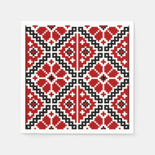 Serviettes Jetables Broderie ukrainienne