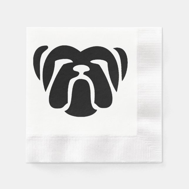 Serviettes Jetables bulldog tribal.png (Devant)