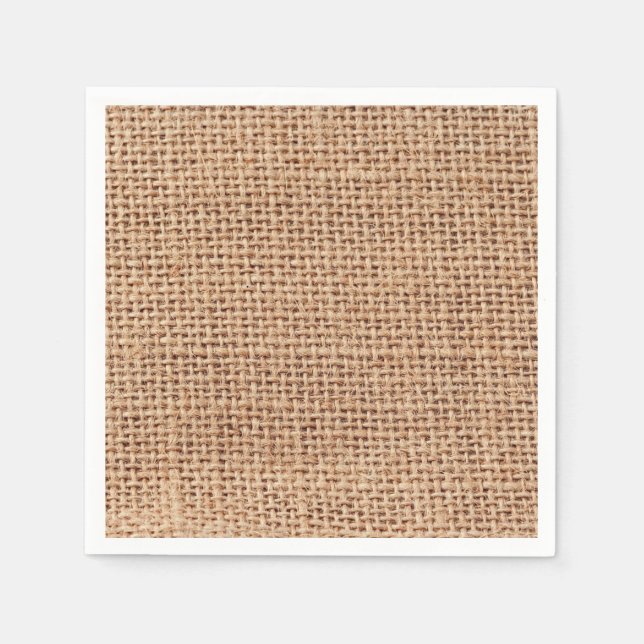 Serviettes Jetables Burlap Fabric style Jute Look (Devant)