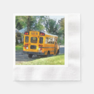 Serviettes Jetables Bus scolaire garé