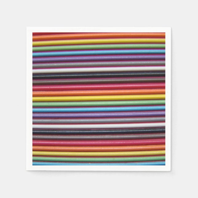 Serviettes Jetables Câble Rainbow Ribbon (Devant)