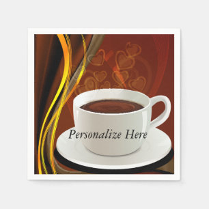 Serviettes Jetables Café Art