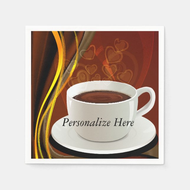 Serviettes Jetables Café Art (Devant)