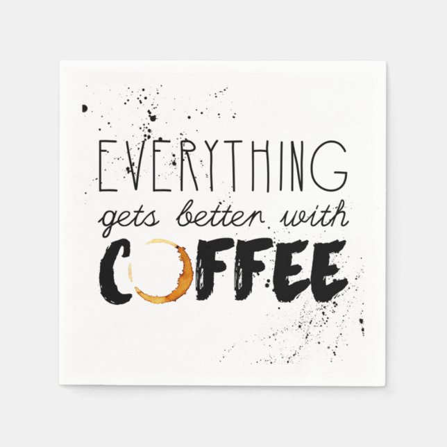 Serviettes Jetables Café papier à thème Napkin (Devant)