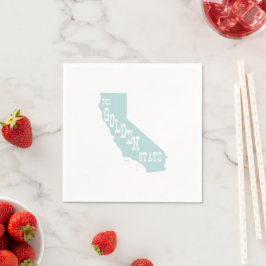 Serviettes Jetables California Golden State Nickname California Motto