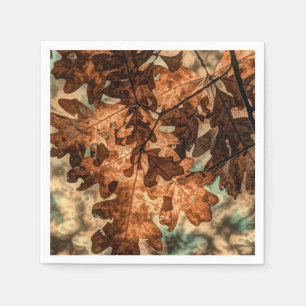 Serviettes Jetables camouflage Feuilles d'automne Orange Chute Foliage