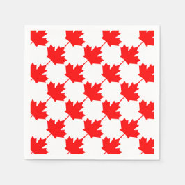 Serviettes Jetables Canada Motif de feuille d'érable rouge