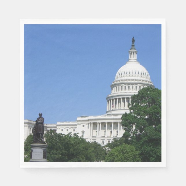 Serviettes Jetables Capitol Building à Washington DC (Devant)
