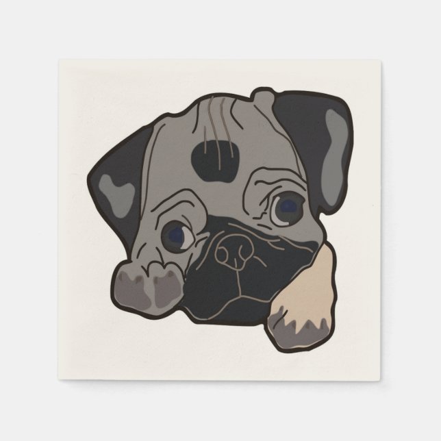 SERVIETTES JETABLES CARLIN PUPPY (Devant)