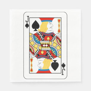 Serviettes Jetables Carte à jouer classique Jack de Pique