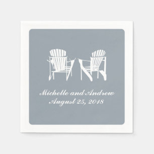 Serviettes Jetables Chaises Adirondack MARIAGE