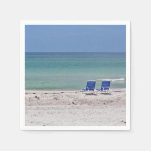 Serviettes Jetables Chaises sur la plage