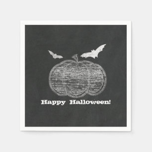 Serviettes Jetables Chalk Citrouille Chalkboard Halloween Party
