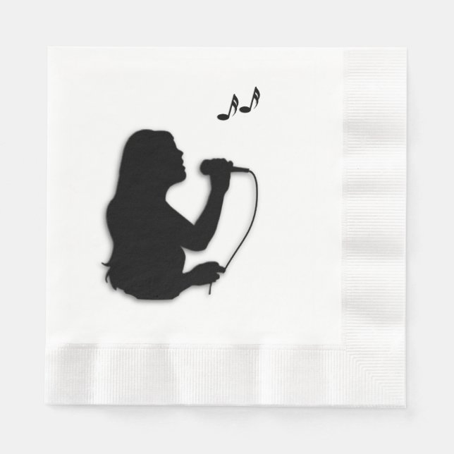 Serviettes Jetables Chanteuse (Devant)